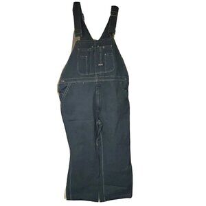 Vintage Big Smith Mens Blue Denim Bib Jeans Overalls Farm Work Carpenter 42x28